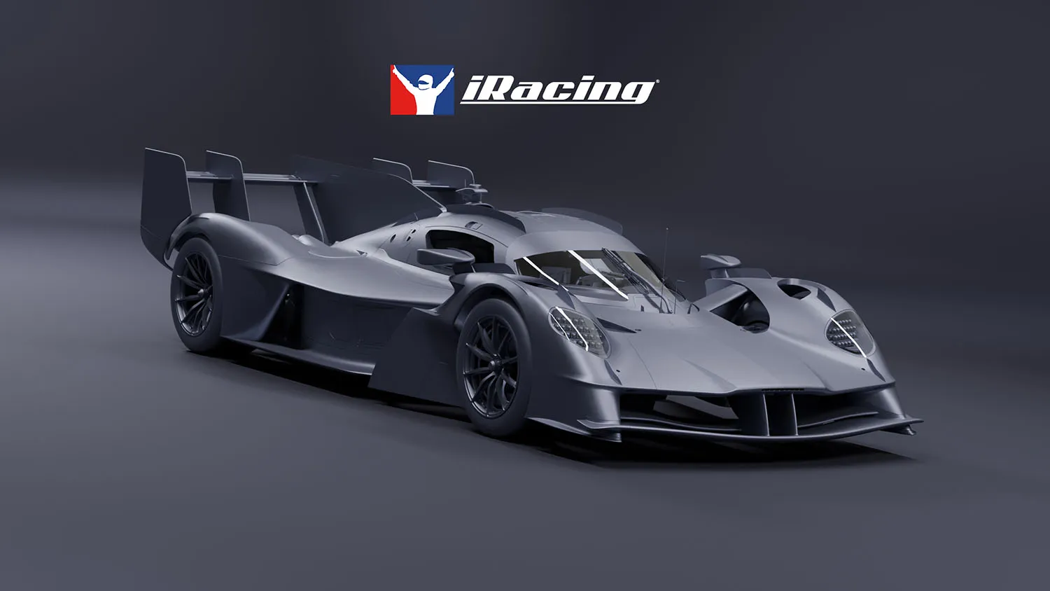 Studio render of the Aston Martin Valkyrie AMR-LMH for iRacing